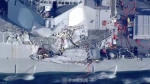 美舰与菲货轮相撞 美军驱逐舰在日本与货轮严重相撞现场(组图) - News.365Jilin.Com