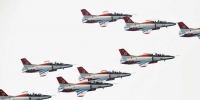 11月3日，空军航空大学“红鹰”飞行表演队进行正式表演前的最后一次检验性飞行。中国网 杨佳摄影 - 新浪吉林