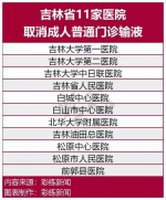 吉林省11家医院取消成人普通门诊输液 - 新浪吉林