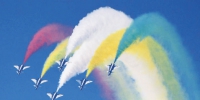 “八一”飞行表演队带来的精彩空中飞行表演。 贾春文 摄 - 新浪吉林