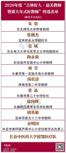 吉林省“黄大年式好教师”终选名单发布 - 新浪吉林